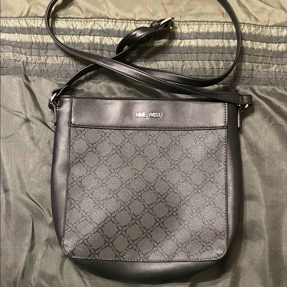Nine West Black Patterned Shoulder Bag
